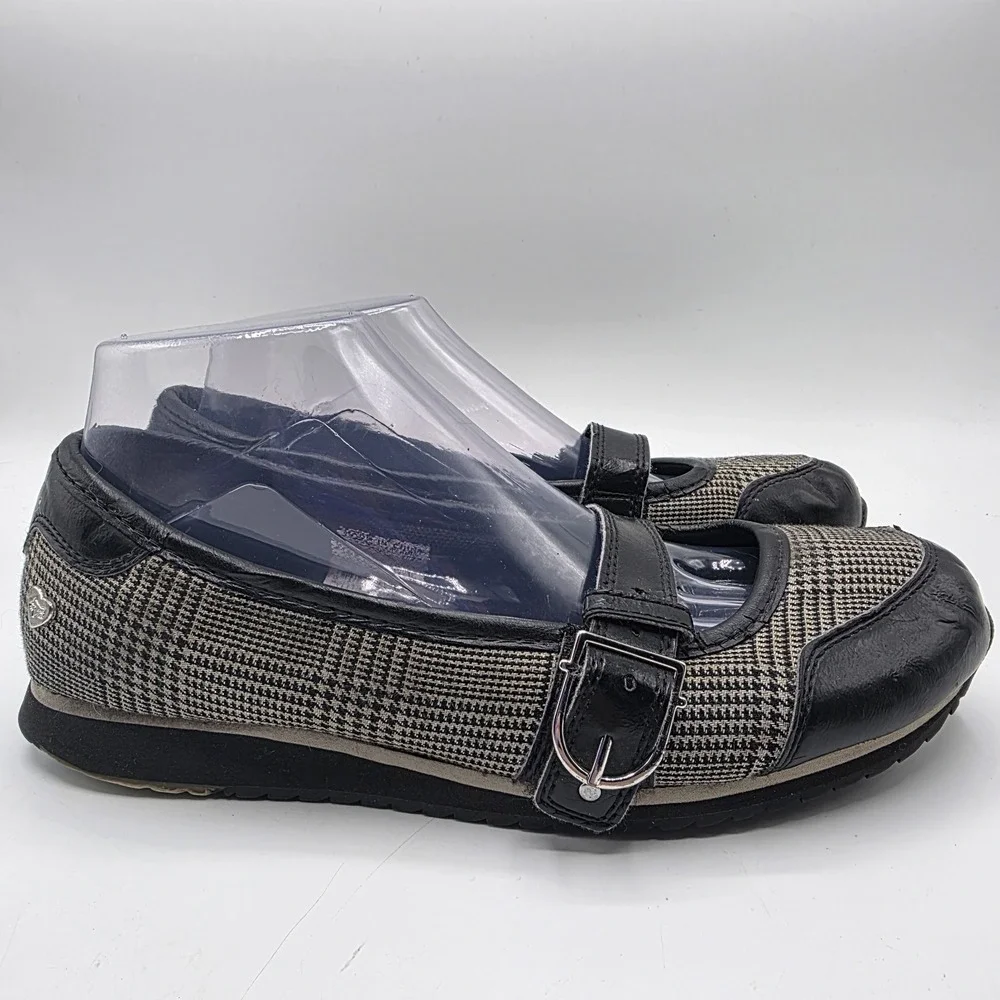 Fox Racing Mary Jane Shoes Women's SZ 8 Houndstooth Buckle Y2K Rare Moto Punk